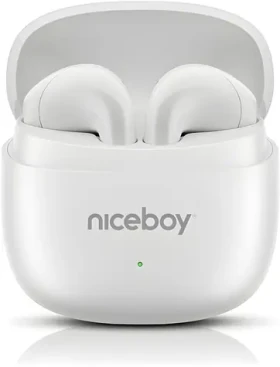 Niceboy Beans 5 POP bílá / Bezdrátová sluchátka do uší / mikrofon / Bluetooth / IPX4 (100002204375)
