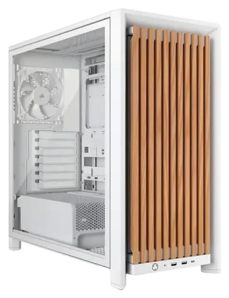 Corsair FRAME 4000D RS Wood bílá / Midi-Tower / E-ATX / bez zdroje / průhledná bočnice (CC-9011341-WW)