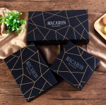 Cake star Elegantní krabička na makronky černá 13x12x6cm (na 6 kusů)