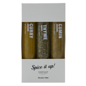 Nicolas Vahé Sada koření Curry/ Thyme / Cumin – 3 × 43 g, béžová barva