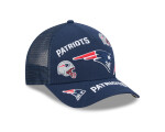 New Era Pánská kšiltovka New England Patriots NFL 9FORTY M-Crown A-Frame Trucker All Over