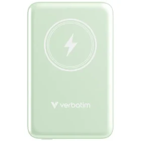 Verbatim Charge 'n' Go Magnetická bezdrátová powerbanka 10000mAh zelená / USB-C / MagSafe / 15-20W (32246)