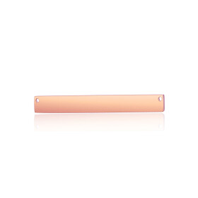 Mezidíl z nerezové oceli pro gravírování - růžově zlatý - destička - 6 x 35 x 1,5 mm - 1 ks