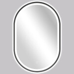 CERANO - Koupelnové LED zrcadlo Alto, kovový rám - černá matná - 55x100 CER-NT8144G-55X100