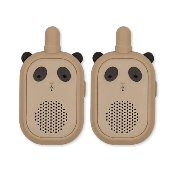 Konges Sløjd Dětské vysílačky Walkie Talkie Panda – set 2 ks, hnědá barva, plast
