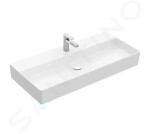 VILLEROY & BOCH - Memento 2.0 Umyvadlo 1000x470 mm, bez přepadu, otvor pro baterii, CeramicPlus, alpská bílá 4A22A2R1