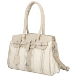 Stylová dámská koženková kabelka do ruky Irma, tmavě béžová