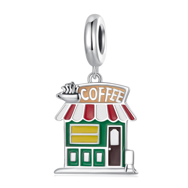 Elenys stříbrný visací přívěsek Coffee Shop