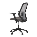 Židle kancelářská, látka šedá, houpací mechanismus, kolečka pro tvrdé povrchy