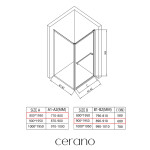 CERANO - Sprchový kout Versaro L/P - 6 mm - černá matná, transparentní sklo - 80x90 - zasouvací CER-8050BD80283