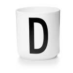 DESIGN LETTERS Porcelánový hrneček/dózička LETTERS 300 ml černá barva, bílá barva, porcelán