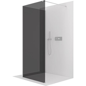 CERANO Sprchová zástěna Walk-in Onyx Corner Cube L/P - 8 mm - hranatá vzpěra - chrom, grafitové sklo - 120x60x200 cm