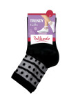 Dámské ponožky s ozdobným lemem TRENDY COTTON SOCKS - BELLINDA - černá 35 - 38