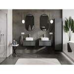 MEXEN/S - Orio koupelnová skříňka pod umyvadlo 60 cm s deskou, 1 šuplík, grafit mat 91A10-06023-1-BFC66