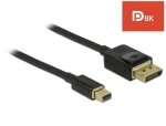 Delock Mini DisplayPort - DisplayPort 1 m černý / Kabel / 8K, 60 Hz / DisplayPort 1.4 / pozlacené konektory (84927)