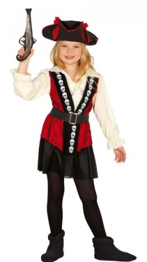 Joke21 Dětský kostým - Pirátka Velikost: 7-9 roků