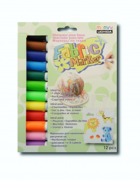 Sada 12 ks fixů na textil Marvy 560