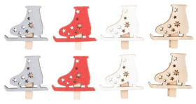 Brusle dřevěná na kolíčku 4,5 cm (8 ks)