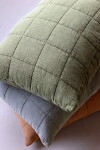 Chic Antique Prošívaný povlak na polštář Aix Vintage Olive 40 × 60 cm, zelená barva, textil