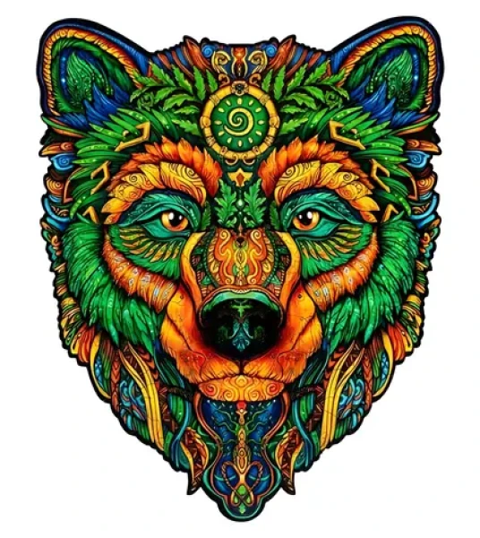 PUZZLER Dřevěné puzzle Moudrý medvěd