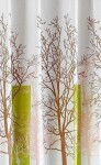 AQUALINE - Sprchový závěs 180x180cm, polyester, bílá/zelená, strom ZP009/180