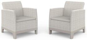KETER SCANDI FORMA DUO SET - Pebble grey/Soft biege