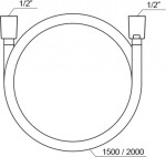 RAVAK - Sprchy Sprchová hadice 150 cm, lesklý chrom X07P338