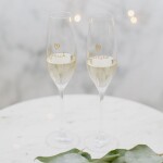 Bella Rose Sklenice na sekt Nevěsta, zlatá barva, čirá barva, sklo, 250 ml