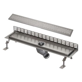 SANELA - Nerezové žlaby Sprchový žlab ke stěně, délka 85 cm, matná nerez SLKN 18BX