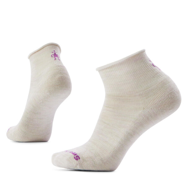 Unisex merino městské ponožky SMARTWOOL Everyday Roll Top Ankle Socks, Moonbeam velikost: 42-45 (L)