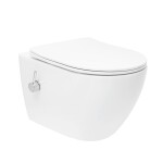 WC s bidetem závěsné SAT Fusion vírové včetně prkénka softclose, zadní odpad SATFUS11BFC SATFUS11BFC