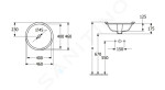 VILLEROY & BOCH - Architectura Vestavné umyvadlo, průměr 400 mm, s přepadem, CeramicPlus, alpská bílá 5A7545R1