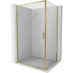 MEXEN/S - Exo sprchový kout dveře křídlové 100 x 85, transparent, zlato 8181-100-085-50-00