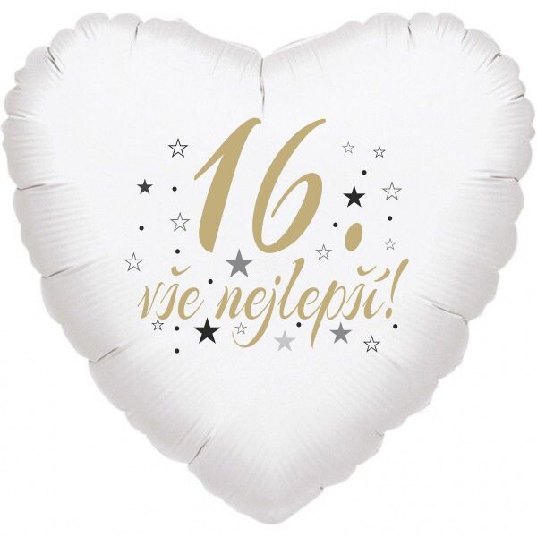 16. narozeniny balónek srdce Balonky.cz 16. narozeniny balónek srdce Balonky.cz