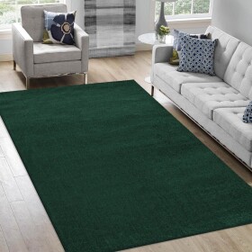 DumDekorace Moderní polypropylenový koberec do obývacího pokoje HEAT SET FRISE - lahvově zelený Šířka: 200 cm | Délka: 290 cm