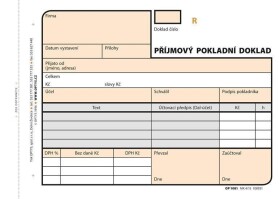 Příjmový doklad, A6, 2 × 50 listů, číslovaný, NCR