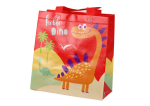 Mamido Dárková taška Dinosaurus 23cm x 21,5cm x 11cm červená