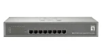 LevelOne PoE+ switch 8x Gigabit 240W / Switch / Unmanaged / 8x GbE PoE+ porty / Rack 19" / kovové tělo (GEP-0822)