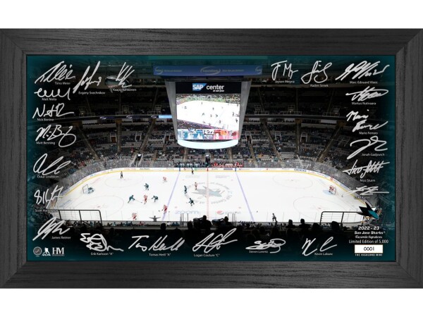 Highland Mint Obraz San Jose Sharks NHL 2022 Signature Rink