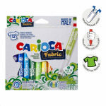 Carioca textilní fixy, maxi hrot, 12 ks, mix barev
