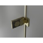 MEXEN/S - Lunar-F sprchový kout skládací dveře pravá 90 x 90, transparent, zlato 836-090-090-50-00-P