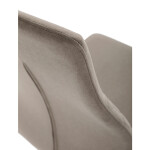 Židle jídelní, cappucino látka, černý kov