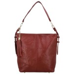 Módní dámská kožená kabelka na rameno Selin, černá