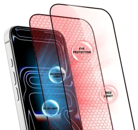 Crong OptiRed Glass / Ochranné sklo / tvrzené / filtr modrého světla / Apple iPhone 17 Pro (CRGOPRGIP1763P)
