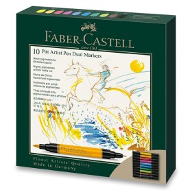 Popisovač Faber-Castell Pitt Artist Pen Dual Marker sada 10 ks