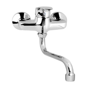 Mereo Dřezová nástěnná baterie , 100 mm, s ramínkem trubkovým ø 18 mm - 300 mm, chrom CB301A06N
