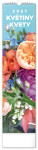 Nástěnný kalendář 2027 Notique kravata Květiny – Kvety, 12 x 48 cm