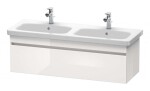 DURAVIT - DuraStyle Umyvadlová skříňka 40x123x45 cm, 1 zásuvka, lesklá bílá DS639802222