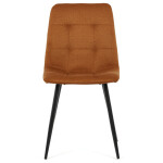 Jídelní židle, žlutá, sametová látka, DCL-X7015 YEL2