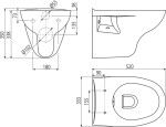 Alcadrain WC závěsné WC RIMFLOW WC RIMFLOW